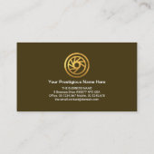 Bruin-sportkoplampen automatisch details visitekaartje (Achterkant)