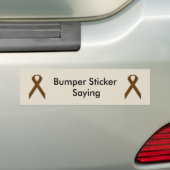 Bruin standaardlintje door Kenneth Yoncich Bumpersticker (Op auto)