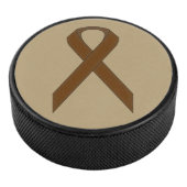 Bruin standaardlintje door Kenneth Yoncich Hockey Puck (3/4)