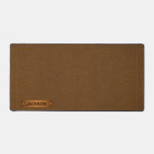 Bruin Steek Faux Leer - Personaliseer Bureaumat (Voorkant)