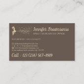 Bruin Ster Goud Mobiele Lichaamsverf Tan Spray Visitekaartje (Achterkant)