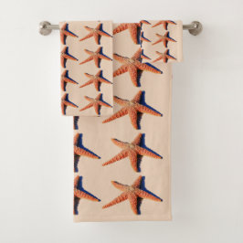 Bruin stervisstel bad handdoek