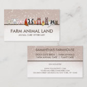 Bruin Stone Glitz Vet Clinic Farm Animals Visitekaartje (Voorkant / Achterkant)