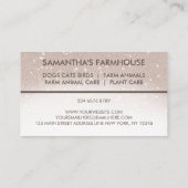 Bruin Stone Glitz Vet Clinic Farm Animals Visitekaartje (Achterkant)