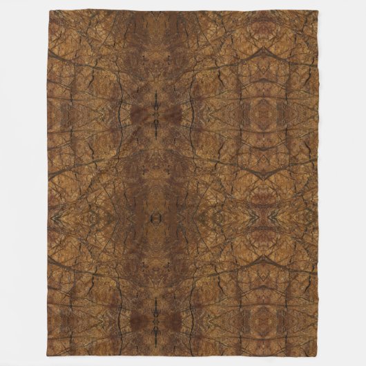 Bruin Stone Pattern Vaderdag Fleece Deken (Voorkant)