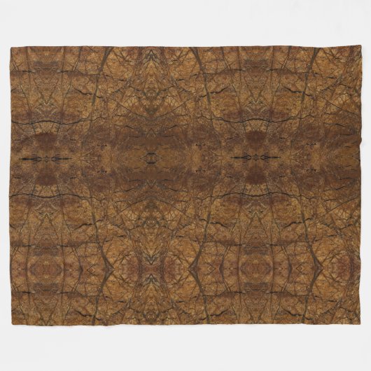 Bruin Stone Pattern Vaderdag Fleece Deken (Voorkant (Horizontaal))