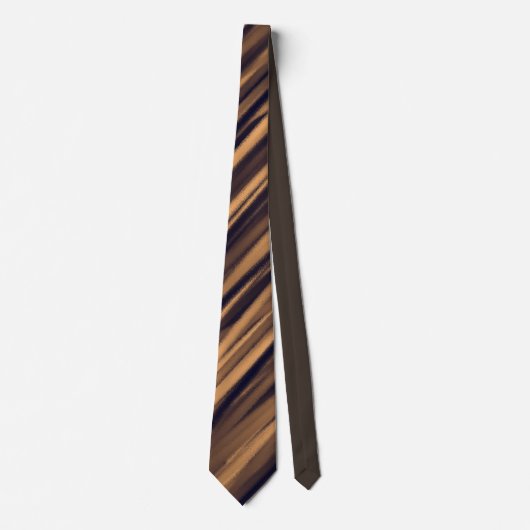 Bruin Striped Mannen Stropdas (Voorkant)