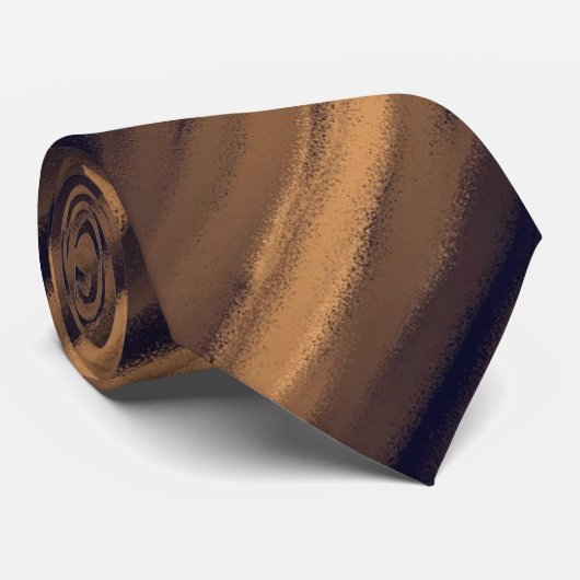 Bruin Striped Mannen Stropdas (Opgerold)