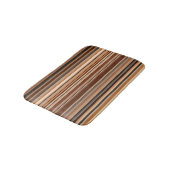 Bruin Striped Patroon Badmat (Gekanteld)