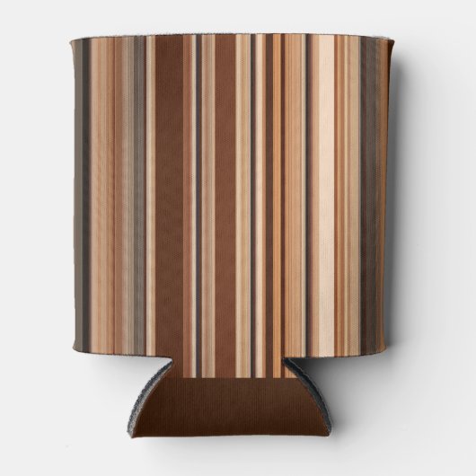 Bruin Striped Patroon Blikjeskoeler (Voorkant)