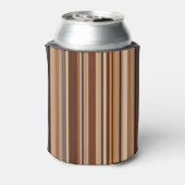 Bruin Striped Patroon Blikjeskoeler (Blikje Achterkant)