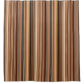 Bruin Striped Patroon Douchegordijn (Voorkant)