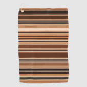 Bruin Striped Patroon Golfhanddoek (Voorkant)