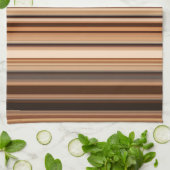 Bruin Striped Patroon Theedoek (Gevouwen)