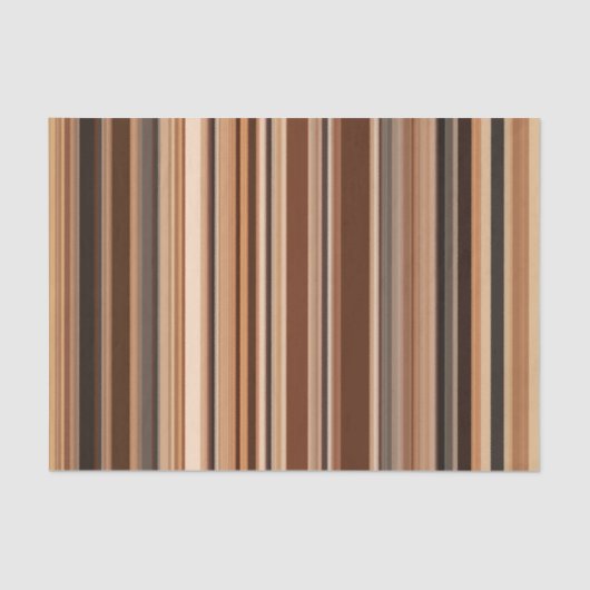 Bruin Striped Patroon Tissuepapier (Voorkant)