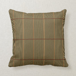 Bruin Striped Tweed Kussen