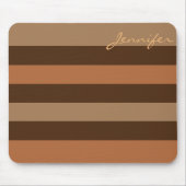 Bruin Stripes Modern Neutraal Aangepast Muismat (Voorkant)