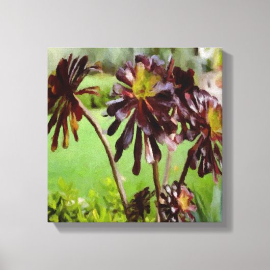 Bruin Succulent Canvas Afdruk (Voorkant)
