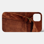 Bruin Suède Met Riem en Gesp Case-Mate iPhone Case (Achterkant (horizontaal))