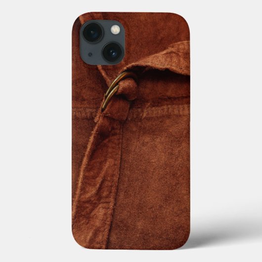 Bruin Suède Met Riem en Gesp Case-Mate iPhone Case (Achterkant)