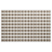 Bruin | Suede | White Diamond Argyle Pattern Stof (Yard (91,4 cm))