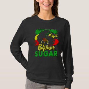Bruin Suikerzwart meisje Afrikaanse trots zwarte g T-shirt