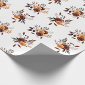 Bruin & Taan Bloemmotief Cadeaupapier (Hoek)