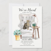 Bruin Tabby Cat Moving Announge Aankondiging (Voorkant)