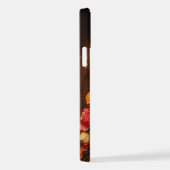 Bruin Tabby met bloemen en Victoriaans stijl iPhone Hoesje (Rechterkant)