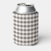 Bruin tafelkledipatroon blikjeskoeler (Blikje Achterkant)