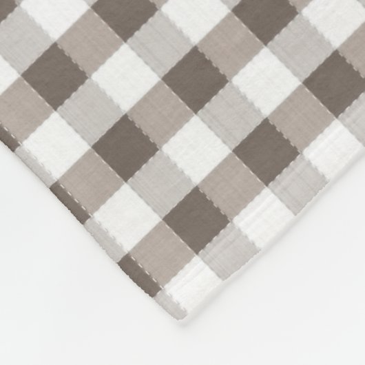 Bruin tafelkledipatroon fleece deken (Hoek)