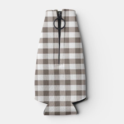 Bruin tafelkledipatroon flesjeskoeler (Achterkant)