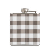 Bruin tafelkledipatroon heupfles (Achterkant)