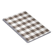 Bruin tafelkledipatroon notitieboek (Rechterzijde)