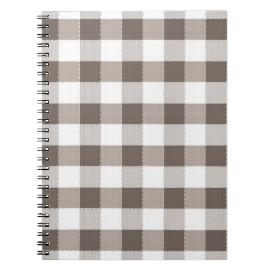 Bruin tafelkledipatroon notitieboek (Voorkant)