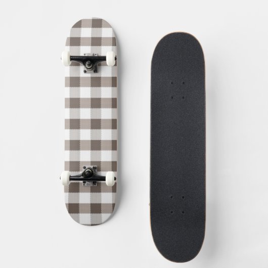 Bruin tafelkledipatroon persoonlijk skateboard (Voorkant)