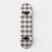 Bruin tafelkledipatroon persoonlijk skateboard (Voorkant)