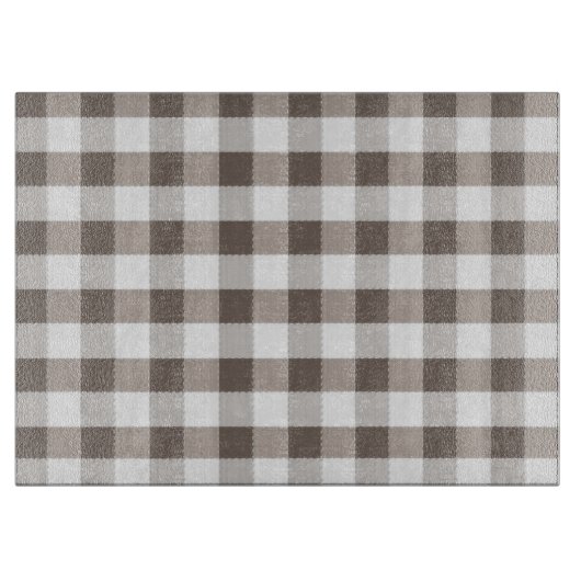 Bruin tafelkledipatroon snijplank (Voorkant)