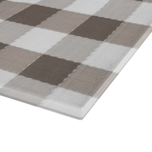 Bruin tafelkledipatroon snijplank (Hoek)