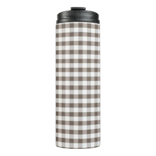 Bruin tafelkledipatroon thermosbeker