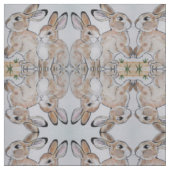 Bruin Tan Baby Bunny Rabbit Lively Fun Fabric Stof (Swatch)