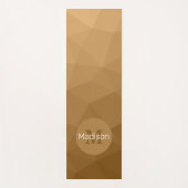 Bruin-tan geometrisch maaspatroon Monogram Yogamat (Voorkant)