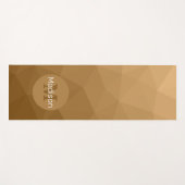 Bruin-tan geometrisch maaspatroon Monogram Yogamat (Voorkant (horizontaal))