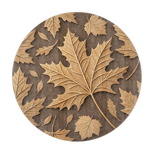 BRUIN & TAN HERFST HERFSTBLADEREN & EIKELS SNIJPLANK (Voorkant)