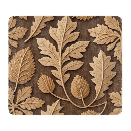 BRUIN & TAN HERFST HERFSTBLADEREN & EIKELS SNIJPLANK (Voorkant)