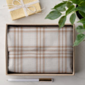 BRUIN & TAN NEUTRAAL PLAID PATROON TISSUEPAPIER (Geschenk)