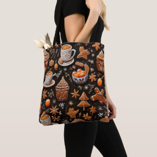 BRUIN TAN SINAASAPPEL KERST GINGERBREAD KOEKJES TOTE BAG
