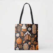 BRUIN TAN SINAASAPPEL KERST GINGERBREAD KOEKJES TOTE BAG (Voorkant)