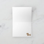 Bruin Tan Tachshunds Mannelijke Note Kaart (Binnen)