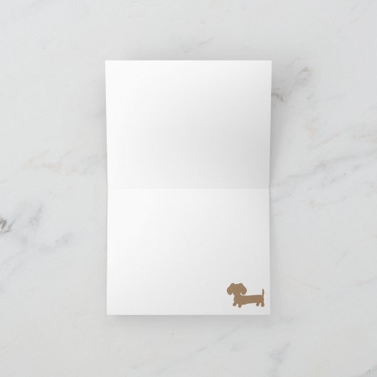 Bruin Tan Tachshunds Mannelijke Note Kaart (Binnen)